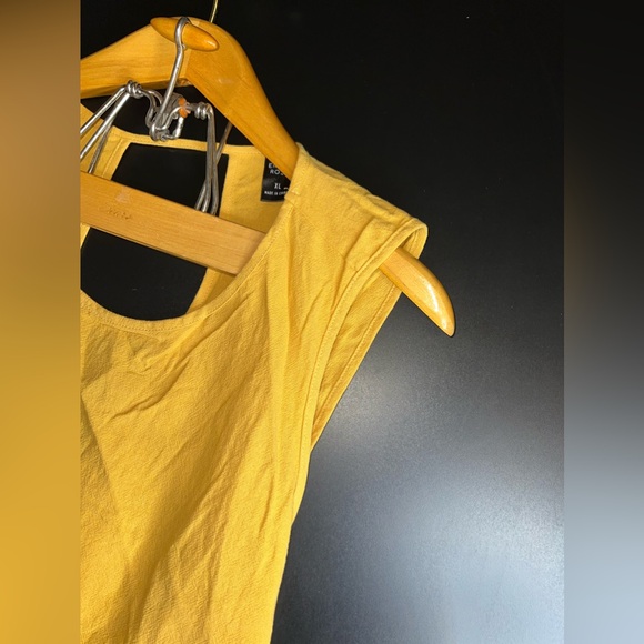 Emery Rose Mustard Yellow Cut Out Wrap Back Top Size XL EUC - Picture 3 of 5